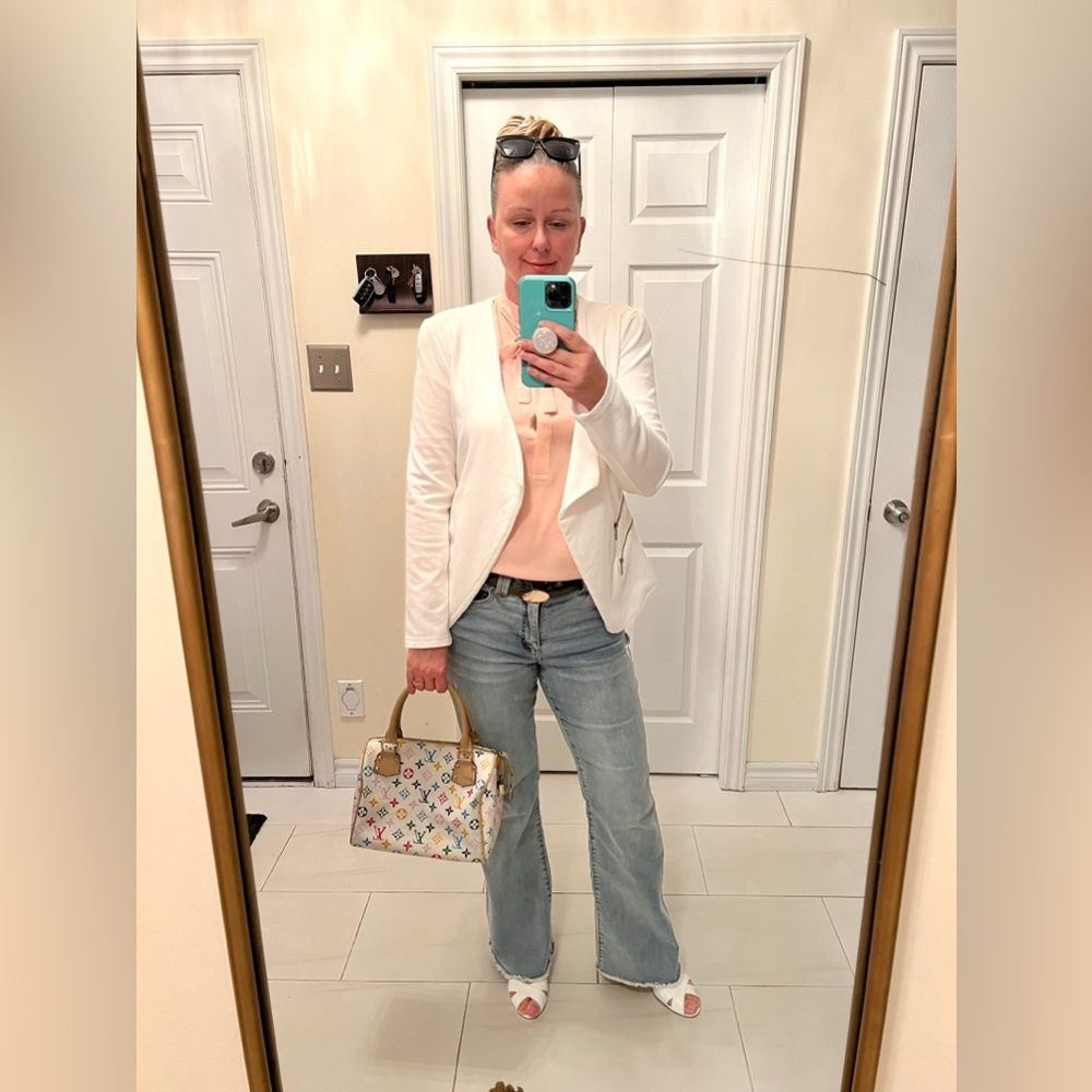 Magazine white contemporary blazer M